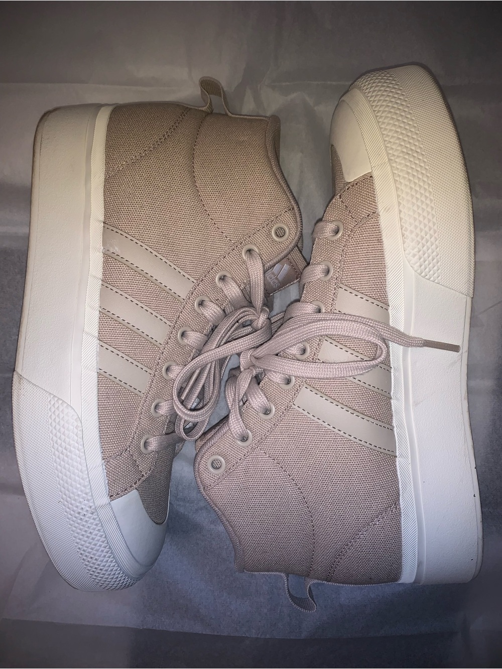 Adidas Women's High-Top Sneakers Tan
